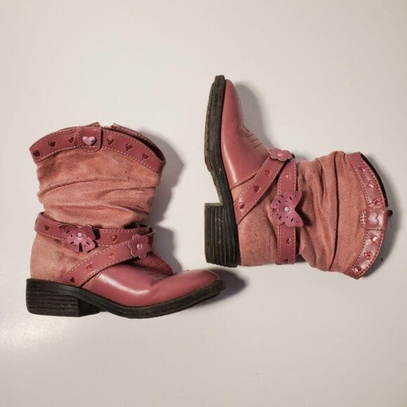 Pink Boots Cow Boy Girl Fashion Boot Toddler Wonderkids Kids Size 9 - Picture 11 of 11